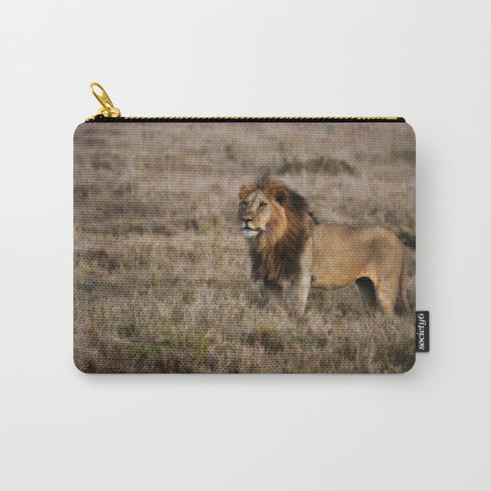African Lion in Kenya Carry-All Pouch