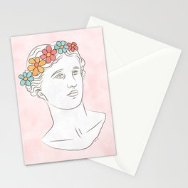 Venus de Milo with Daisy, Ancient Greek Goddess Stationery Card