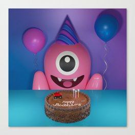 Little Monster Happy Birthday Canvas Print