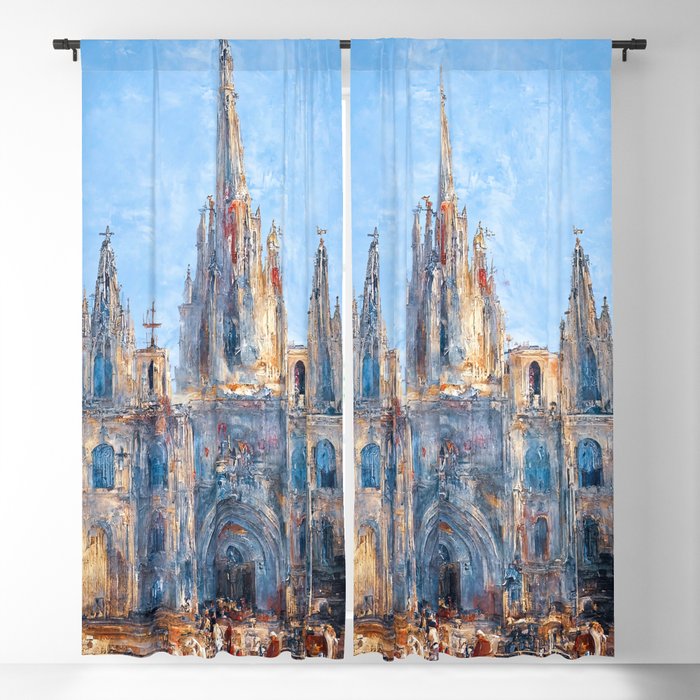 Barcelona, Cathedral of the Holy Cross and Saint Eulalia Blackout Curtain