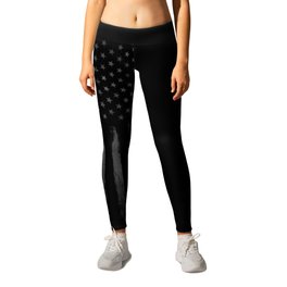 Grey Grunge American flag Leggings | Grunge, Political, Independence, Graphicdesign, Patriotic, People, Unitedstates, American, President, Military 