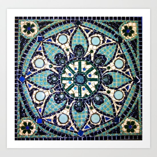 Blue Mandala Art Print