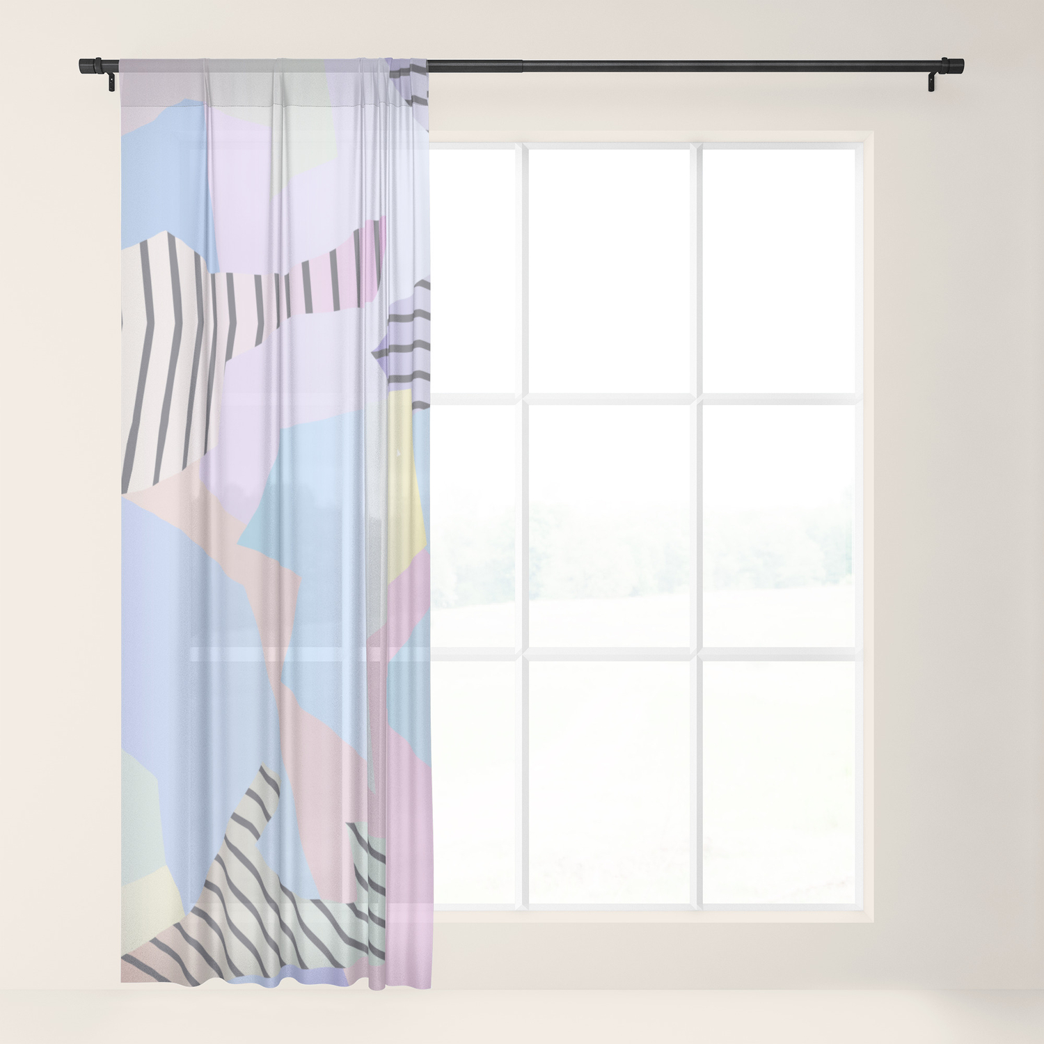 Abstract Gradient 2 Sheer Curtain By Metron