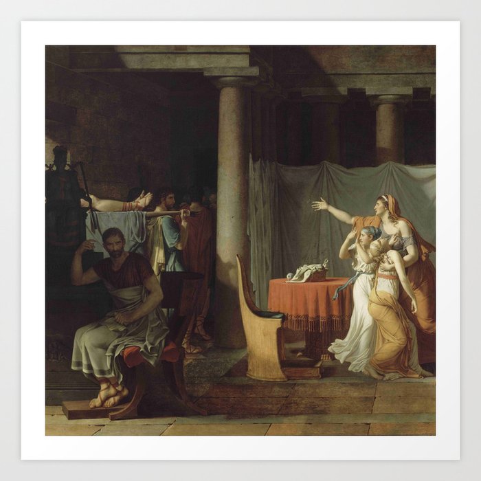 David, The Lictors Bring to Brutus the Bodies of His Sons Art Print