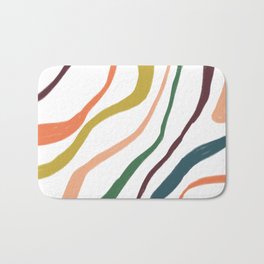 Abstract stripes on white Bath Mat