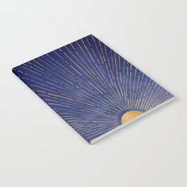 Twilight Blue and Metallic Gold Sunrise Notebook