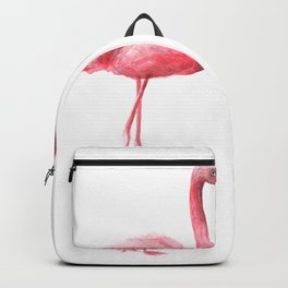 Two flamingos painting Backpack | Watercolor, Love, Pink, Tropical, Babyroomdecor, Beachhouse, Baby, Twoflamingos, Pinkbirds, Painting 