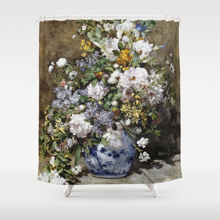 Auguste Renoir - Spring bouquet Shower Curtain