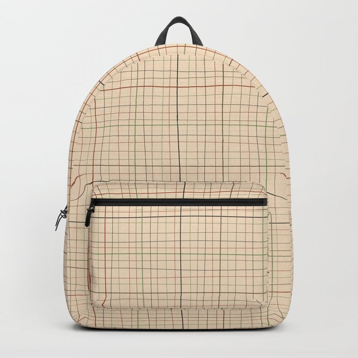 Abstract Plaid 2 neutral Backpack