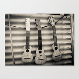 3 Lonely Guitars Canvas Print