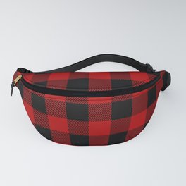 Red and black buffalo plaid pattern Fanny Pack