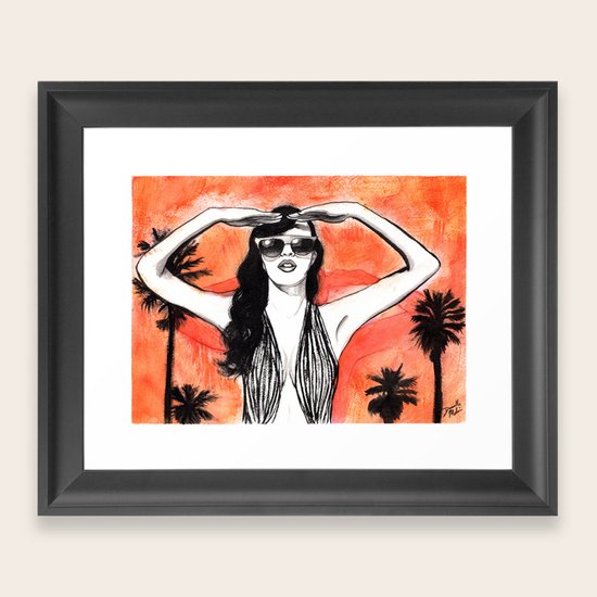 LA Burn Framed Art Print