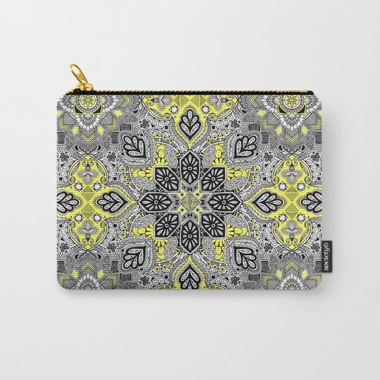 Boho Sunshine Medallion Pattern Carry-All Pouch