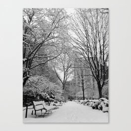 Gramercy Park in Snow, New York City Canvas Print