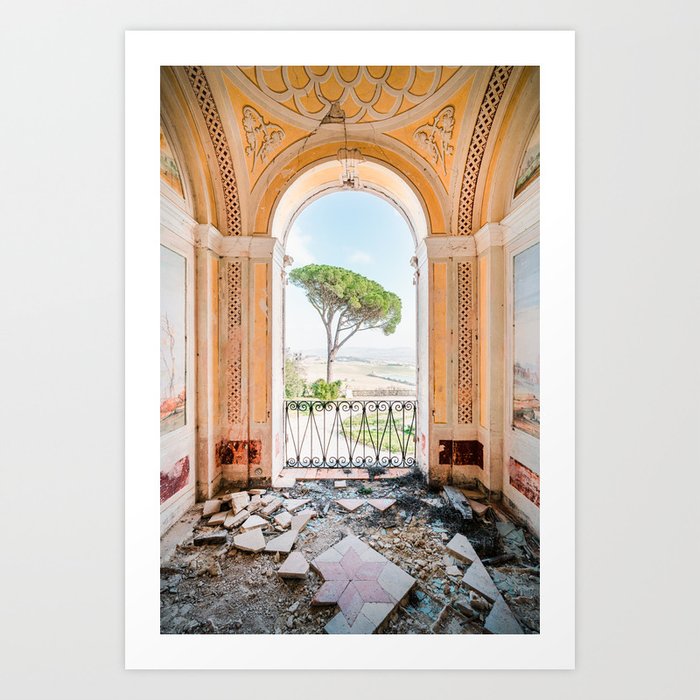 Italian View in Decay Art Print