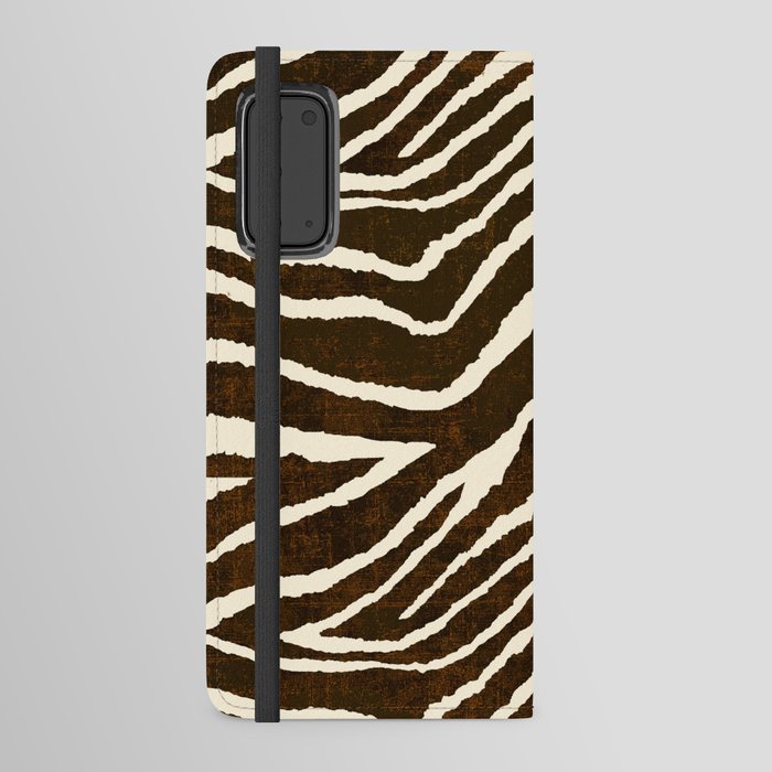 ANIMAL PRINT ZEBRA IN WINTER BROWN AND BEIGE 2019 Android Wallet Case