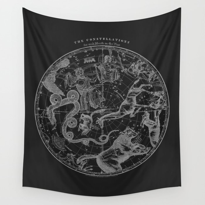 The Constellations - Dark Wall Tapestry