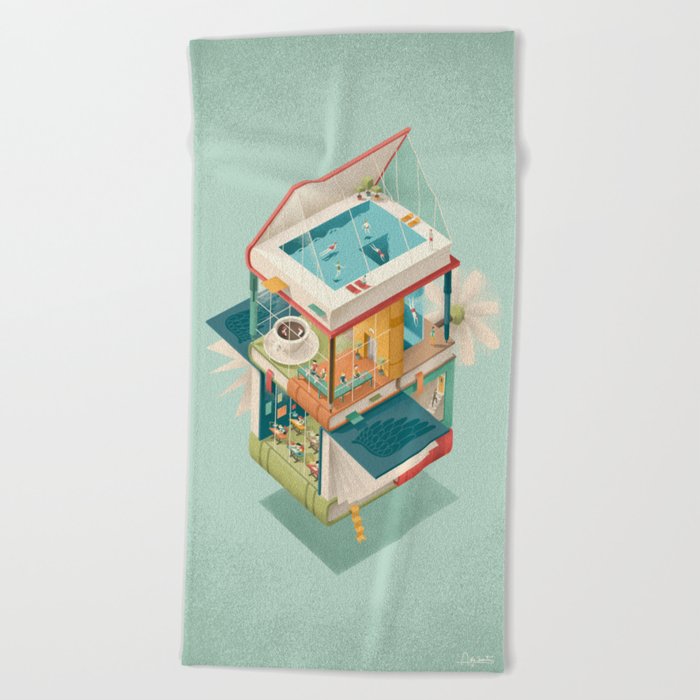 Creative house Beach Towel