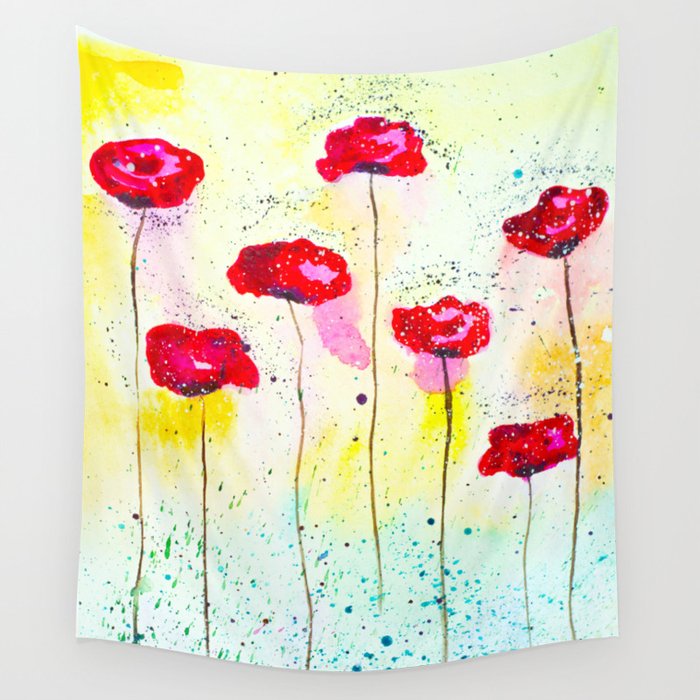 Poppies fantasy Wall Tapestry