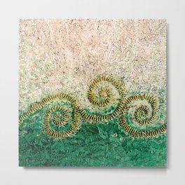 Passion for Life Metal Print | Smaragd, Spiral, Life, Passion, Smaragdgreen, Encausticart, Encaustic, Peace, Painting 