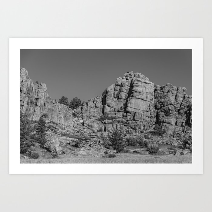 Natural Rock Formations In Wyoming Art Print