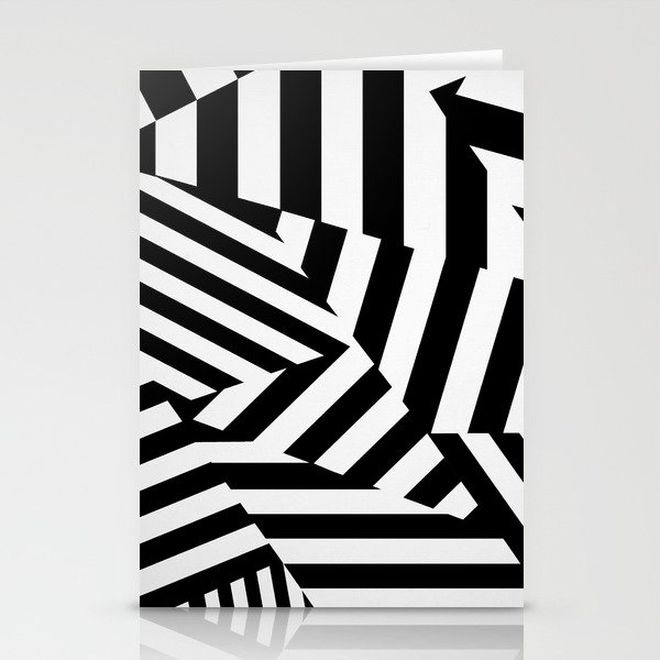 RADAR/ASDIC Black and White Graphic Dazzle Camouflage Stationery Cards