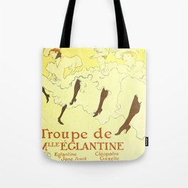Henri de Toulouse-Lautrec "Troupe Mademoiselle Eglantine" Tote Bag