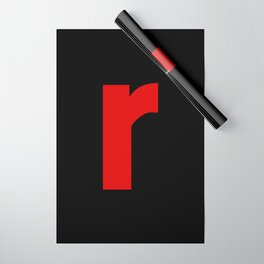 letter R (Red & Black) Wrapping Paper