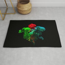 ink clots abstraction colorful Rug