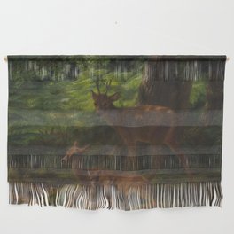 Rosa Bonheur, Deer in Repose,Biches et cerf au repos Wall Hanging