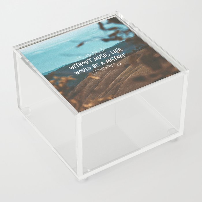 Without music, life would be a mistake Acrylic Box