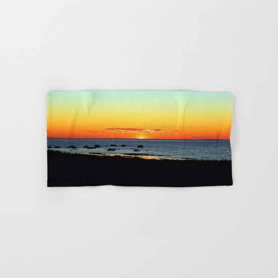 Traditional Seaside Sunset Hand & Bath Towel