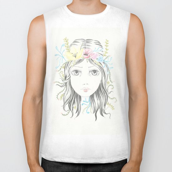 Flower Girl Biker Tank