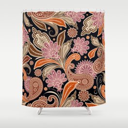 seamless pattern with paisley  Shower Curtain