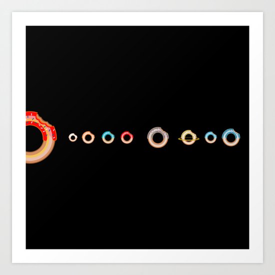 Solar System Donuts Art Print