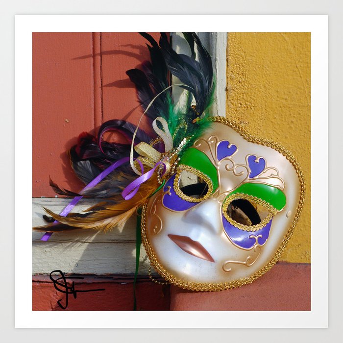 New Orleans Mardi Gras Mask Art Print