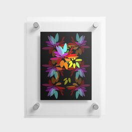 Modern Hippie Rainbow Petals Print Floating Acrylic Print