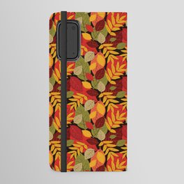 Vintage Leaves Trendy Collection Android Wallet Case
