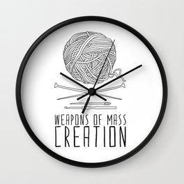Weapons Of Mass Creation - Knitting Wall Clock
