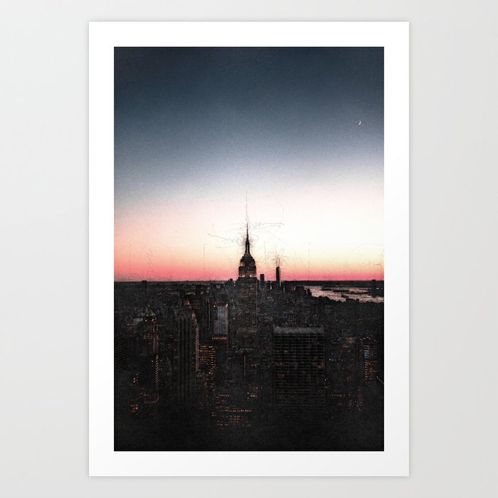 New York City Skyline - Sketch Art Art Print