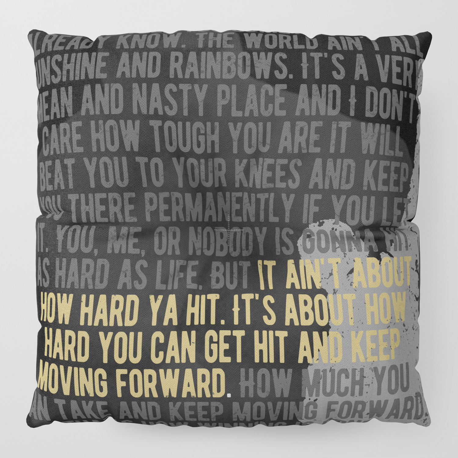 Boxing Motivation Coach Boxing Club Gym Decoration Floor Pillow