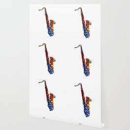 Colorful Saxophone Art Sax Music Wallpaper