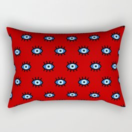 Evil Eye on Red Rectangular Pillow