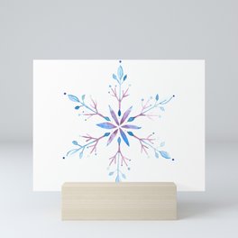 Watercolor Snowflake Mini Art Print