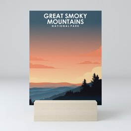 Great Smoky Mountains National Park Travel Poster Mini Art Print