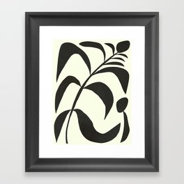 Abstract-botanical 11-black Framed Art Print