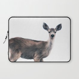 Deer on Slate Blue Laptop Sleeve