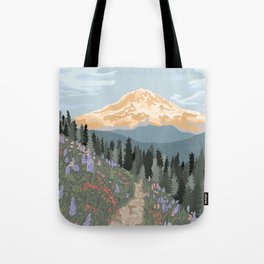 Mount Rainier National Park Tote Bag | Curated, Mountain, Trail, Mountains, Vintage, Forest, Washington, Park, Hike, Mt 