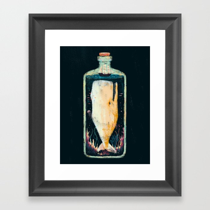 THE GREAT WHALE Framed Art Print