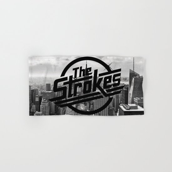 The Strokes Logo New York Black And White Hand & Bath Towel